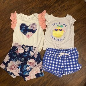 2 girls outfits size 0-3 months! 💗